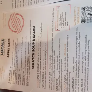 Apps, salad &amp; dessert