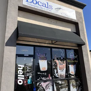 the outside of a local coffee shop
