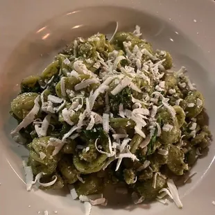 Orecchiette with house sausage (sub for basil pesto sauce instead of sundried tomato pesto)