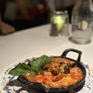 a plate of food on a table