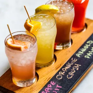 a selection of cocktails