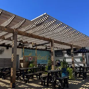 Beer Garden located behind the building