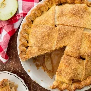 Homemade apple pie, cakes and cookies.