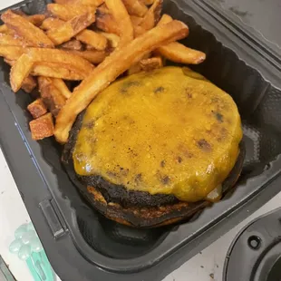 Burnt burger