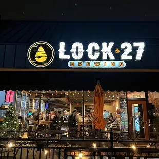 the front of the restaurant