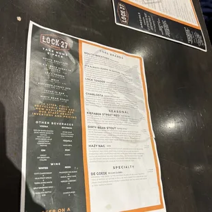Beer Menu