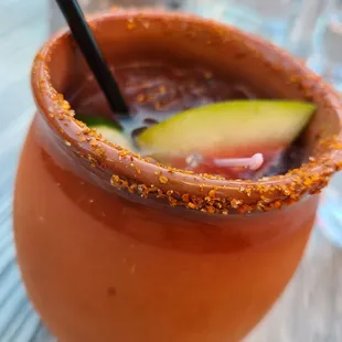 Watermelon jalapeño margarita