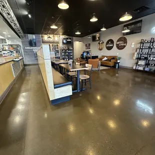 the interior of the store