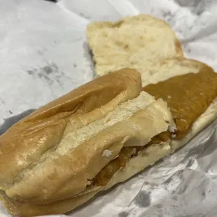 Jumbo fish sandwich.