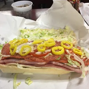 Half of a #22 Italian sub