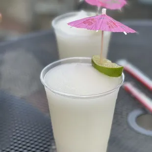 Margaritas. A little too sweet for me but cute presentation