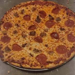a pepperoni pizza