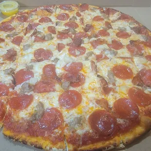 a pepperoni pizza