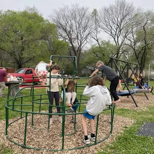 Jungle gym and spider swings