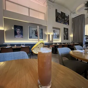 Specialty cocktail in a gorgeous space