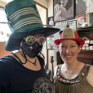 Silly hats and glasses get you in the spirit that is so welcome in this delightful place.