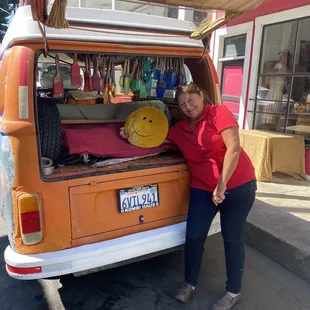 Martha&apos;s awesome VW bus sports a Locke mural along the side.