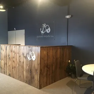 Our waiting area and reception station!