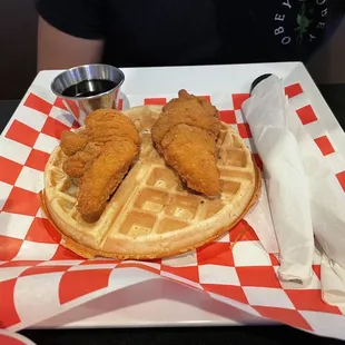 Chicken and waffles