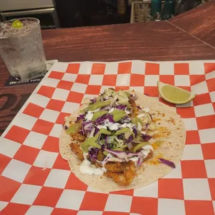 The shrimp tacos are best