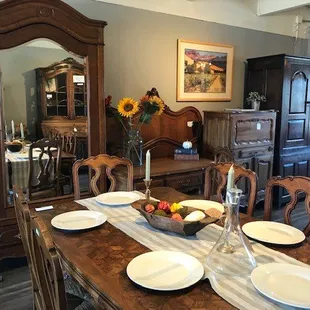 Belgian vintage dinning room set and bed sets