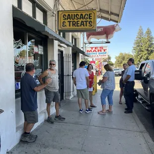 The line - and this was 15 minutes after opening.
