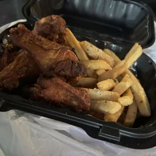 Hot honey wing basket.