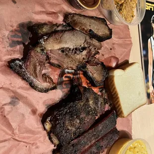 Brisket, Ribs &amp; Mac n' Cheese with Deviled Eggs