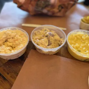 Lockhart Slaw, brisket Potato Salad, spicy Mac n cheese