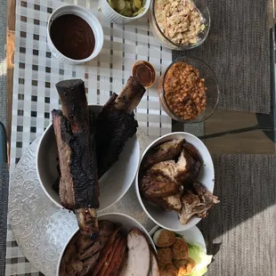 Ribs, Deviled Eggs, Turkey, Smoked Baked Beans, Lockhart Slaw