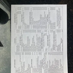 Updated menu: back
