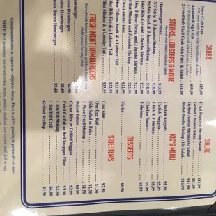 menu, burgers