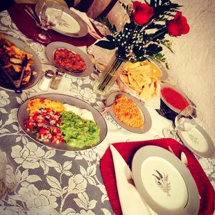 Amazing fajitas for two delivered and set up beautifully!