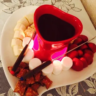 Fondue went amazing with the jacuzzi for two!