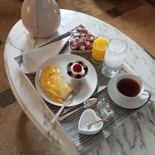 Perfect ample amount of breakfast, and their own homemade coffee!