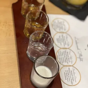 Flight sample tasting