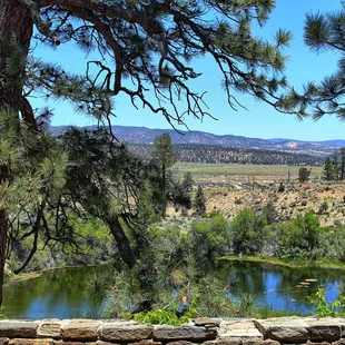 View from north patio overlooking lake towards Frazier Mountain.
