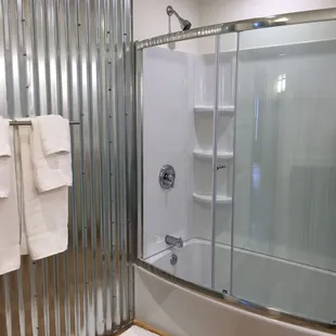 Enjoy a nice shower after a relaxing day at the Ranch.