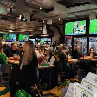 Packed house at Loco Patron for the game!  Great food and fun.