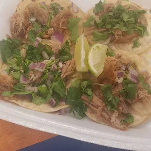 Carnitas street tacos