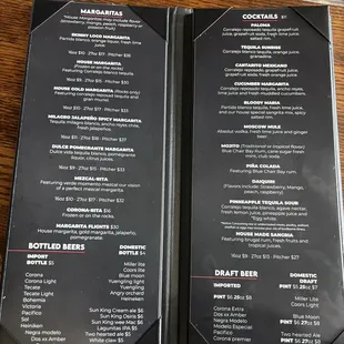 Drink Menu