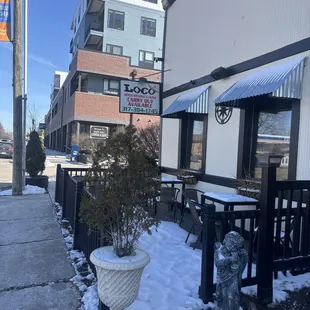 outside