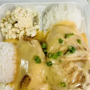 Stuffed Chicken (Imitation Crab) with Lobster Cream Sauce is back todays Special