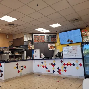 Inside menu wall