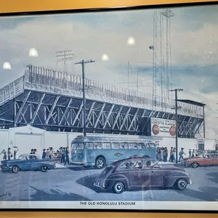 Photo of the old Honolulu Stadium