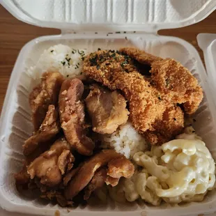 Garlic chix &amp; Furikake Fish