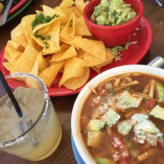 Homemade Guacamole and Chips