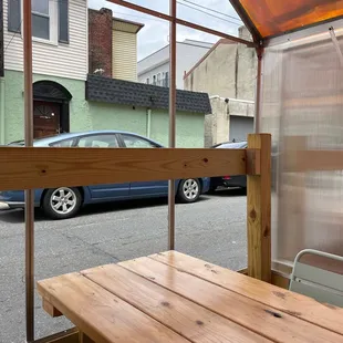 Outside booths