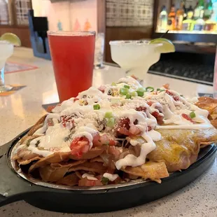 Happy hour nachos $6