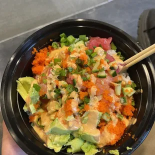 Poke Bowl w/Salmon and Tuna